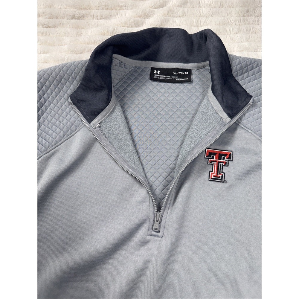 Under Armour Texas Tech Red Raiders XL Coaches ColdGear‎ 1/2 Zip EXCELLENT - Picture 4 of 11